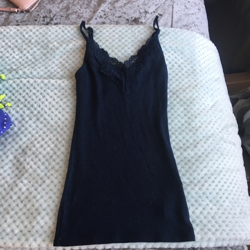 abercrombie navy blue tank top